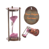 Personalized Sand Timer Hourglass with 5cm round glass